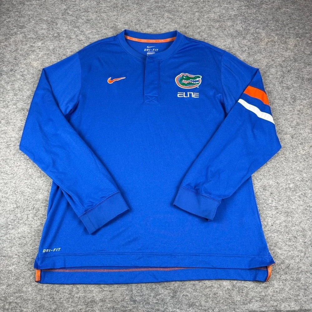 Nike Dri Fit Sideline Elite Florida Gators Long Sleeve Shirt Mens Medium M